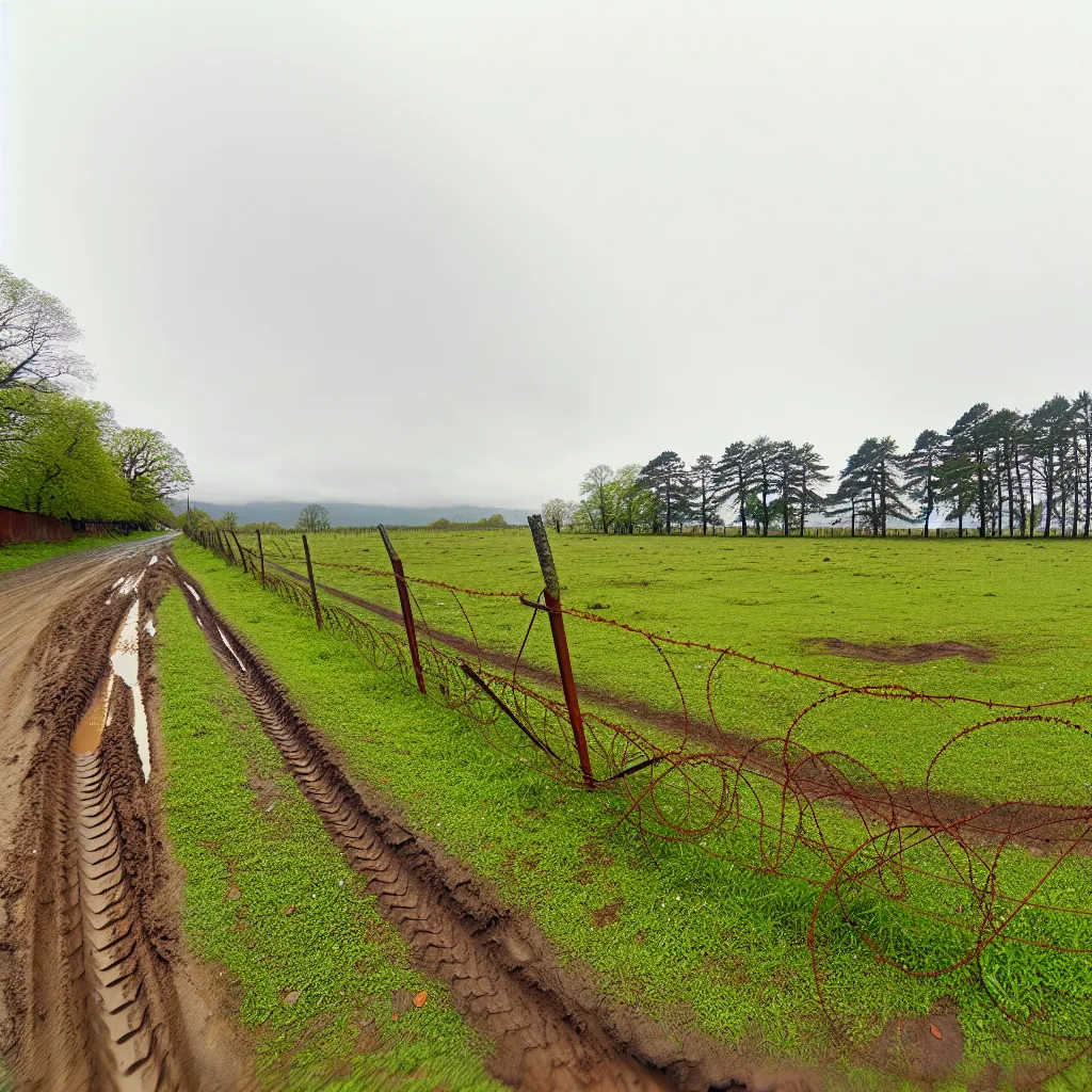 Rural acreage with open grassland and conifer forest in Elberton, Georgia