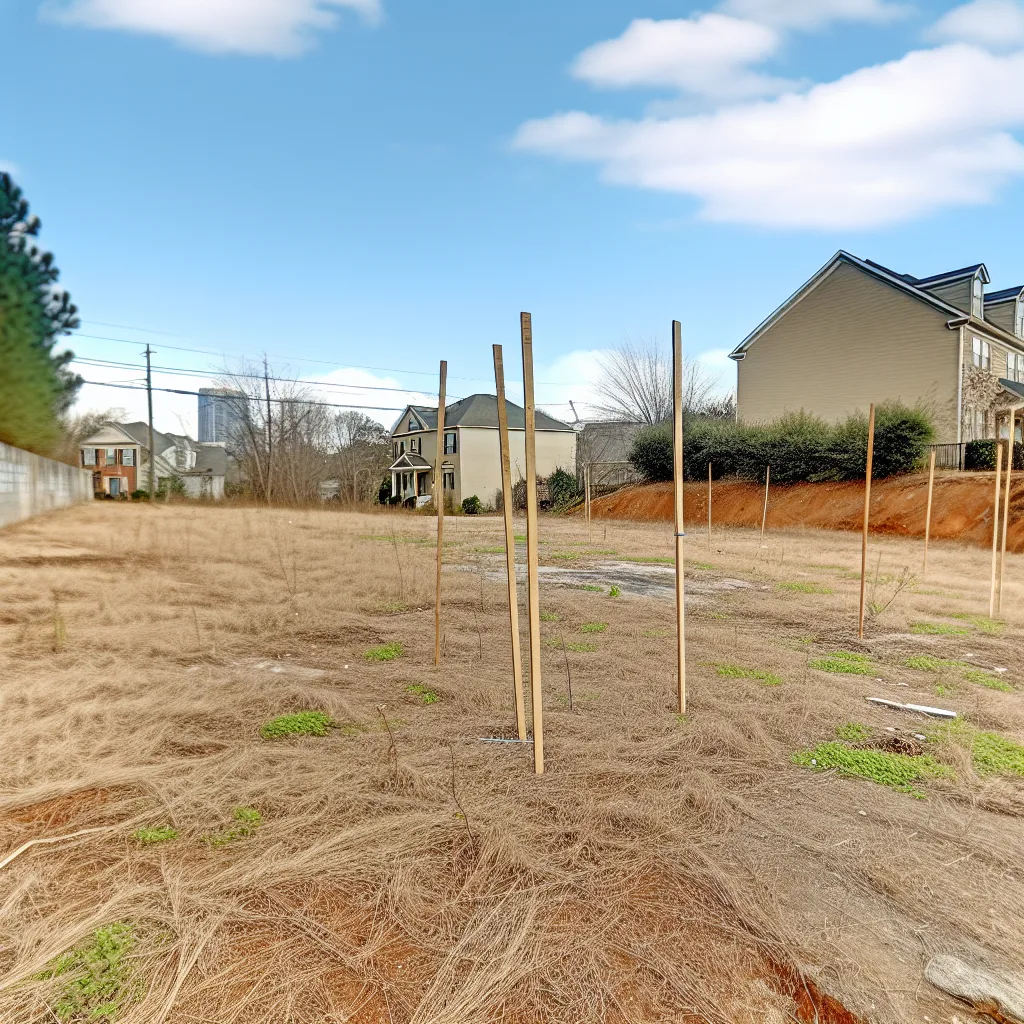 Cleared vacant residential lot for sale in Atlanta, Georgia