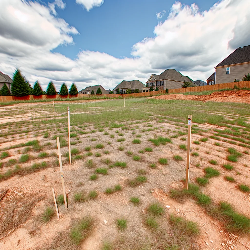 Cleared vacant residential lot for sale in Fulton County, Georgia