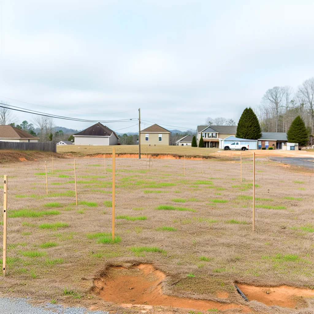 Cleared vacant residential lot for sale in Gilmer County, Georgia