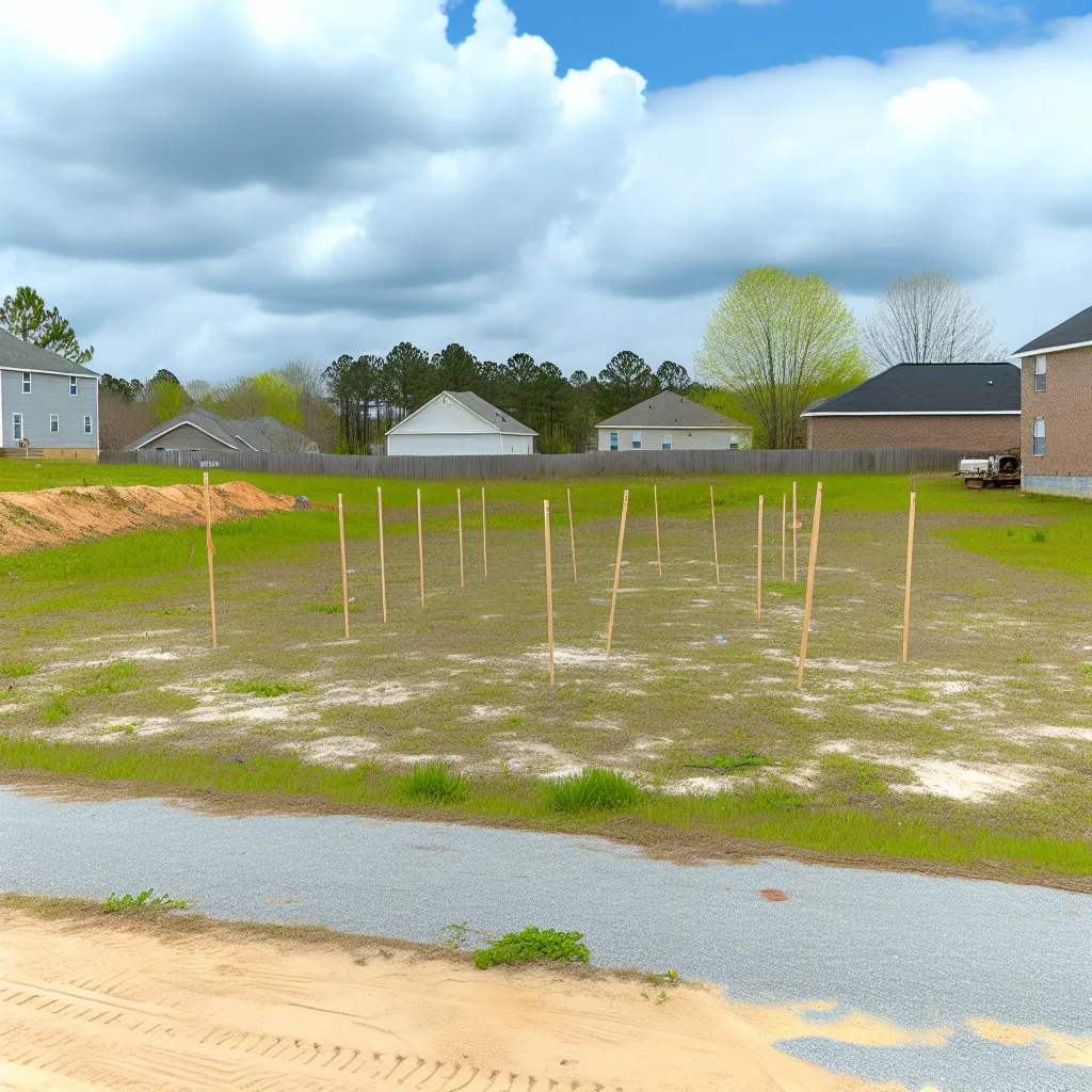 Cleared vacant residential lot for sale in LaFayette, Georgia