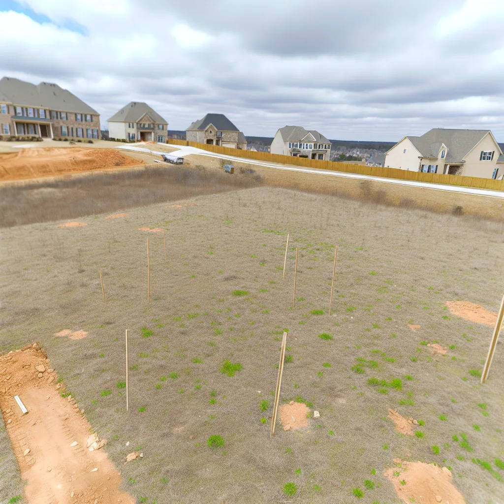 Cleared vacant residential lot for sale in Marietta, Georgia