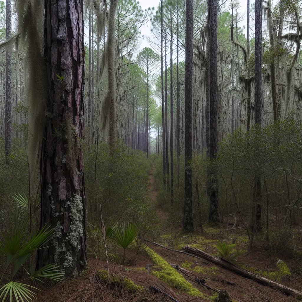Wooded forest parcel in Lowndes County, Georgia